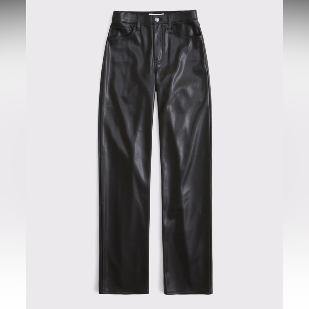 Black Leather Pants - 28 Long - Picture 3 of 7